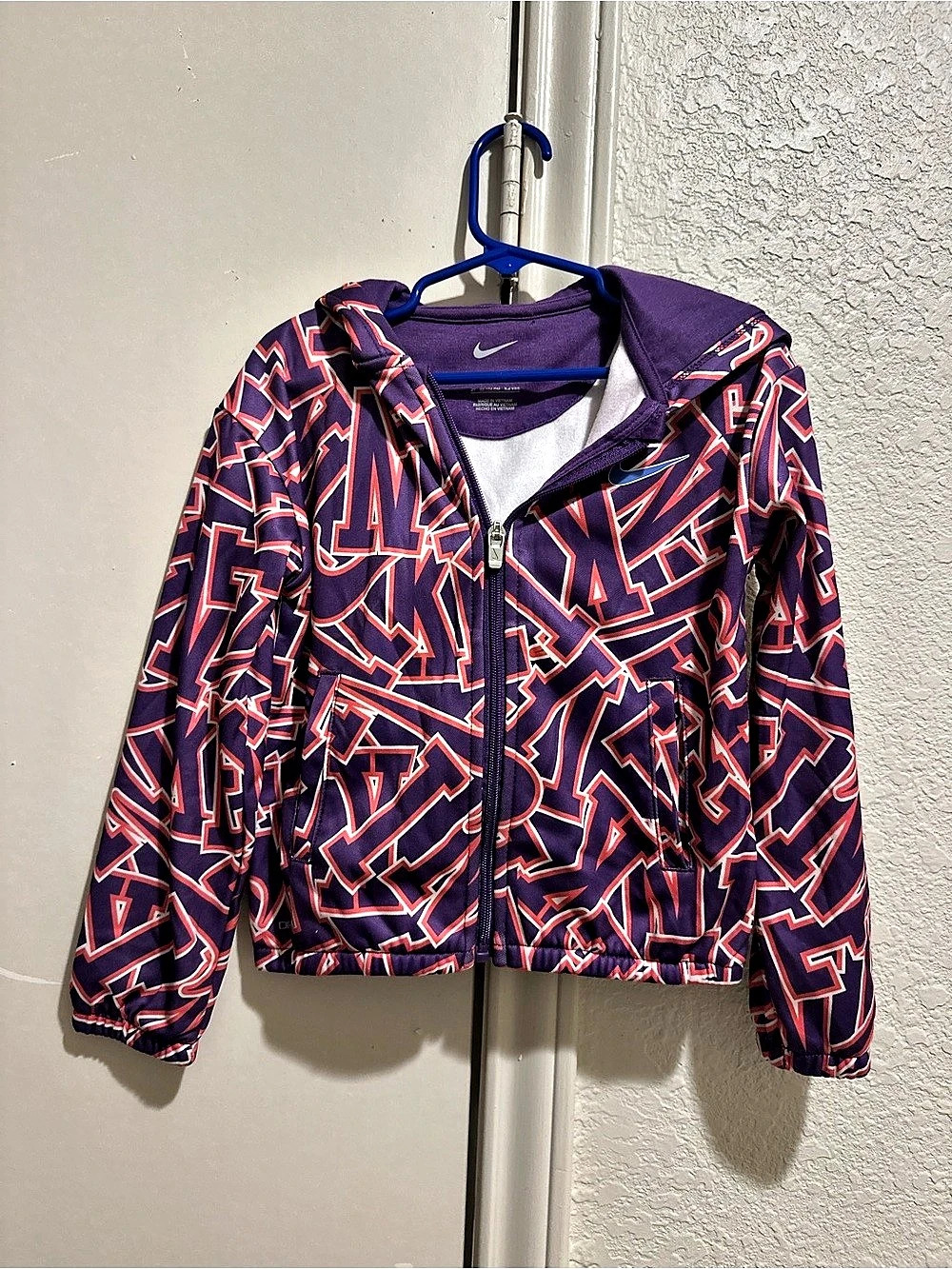 Nike Kids Geometric Jacket Purple & Orange Size 4T